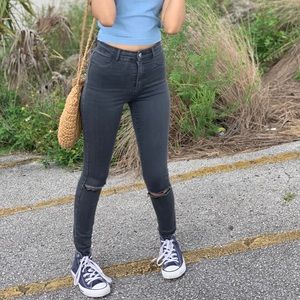 Zara grey skinny jeans